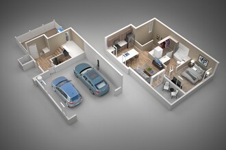 1 Bed/1 Bath 1020 floor plan
